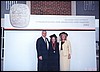 Leslie sharing the pedestal with her parents